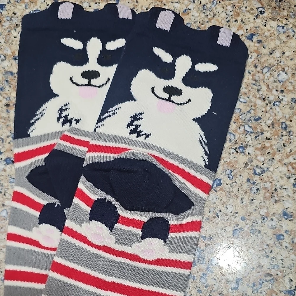 Women's Colorful Animal Dog Patterned Socks Set Size 4-10 NWOT